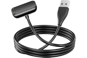 TwinkleHom 3.3Ft Charger for Fitbit Charge 6/Charge 5, Magnetic USB Charging Cable Compatible with Fitbit Charge 5/Charge 6 Smartwatch Fitness Tracker (100cm, Black)