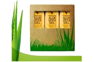 ALOE ECO21 Forever living tripack 3x1 litro di aloe vera al gusto di mirtillo rosso mela e polpa di pesca Succo puro naturale al 100% da bere. (Aloe vera gel)