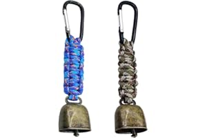 FIMWOLZ 2 Pezzi Campanelli Anti-Orso in Metallo Vintage Mini Campanacci Anti-Perdita per Escursioni Campanelli in Rame per Zaino, Animali Domestici, Decorazioni e Attività Outdoor