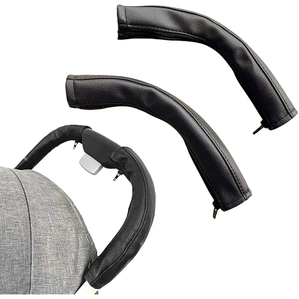 2 Pezzi Copri Maniglie Passeggino In Pelle PU - Antipolvere E Antisudore, Universali, Nero - Foto 12