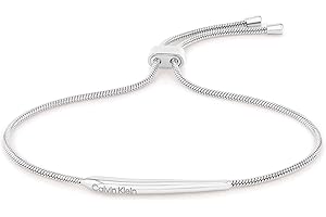 Calvin Klein Damska bransoletka łańcuszkowa z wydłużonymi kroplami ze stali nierdzewnej, Jeden rozmiar, Stal nierdzewna, Bez kamieni szlachetnych