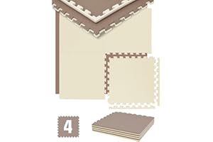 ‎EYEPOWER EYEPOWER Trainingsmatte 2cm Extra-Dick: 1m² 4 Große EVA 50x50 Bodenmatten - Bodenschutzmatte 100x100 cm Turnmatte Fitness Sport Matte Fitnessraum Puzzlematte Fitnessmatte Sportmatte Bodenmatte