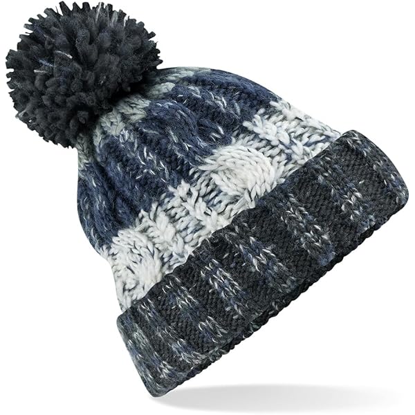 Sport Your Gear - Berretto Invernale Con Pompon E Risvolto, Licenza Ufficiale NCAA, Strisce Universitarie