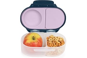b.box Boîte à goûter | Mini boîte à bento avec 2 compartiments étanches | Idéale pour les tout-petits, les repas et les collations | Convient aux fruits entiers | Sans BPA