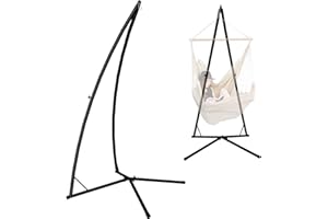 ‎AMANKA AMANKA Hängesessel Gestell Outdoor 120 kg - 215cm Stahlrohr Ständer für Hängesitz Halterung Schaukelgestell Metall für Federwiege Hängestuhl Camping Zubehör