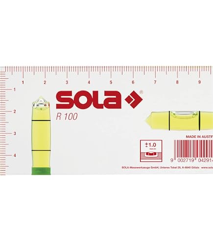 Mini Niveau à Bulle Magnétique Transparent - Haute Précision, Double Sens, 95 X 51 X 13 Mm - 10