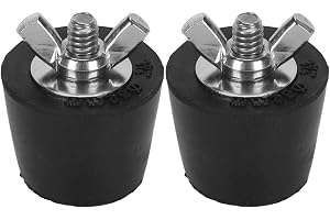 2 Stycken Gummi Poolpluggar för Vinteravloppspluggar Poolexpansionspluggar Gummivintringspluggar med SS-skruv Rostfritt Stål Skruvbultar för Ovanjordspool (32 mm)