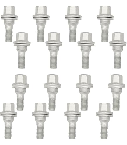 16 X Radschrauben M12x1,25 Flachbund SW17 Citroen Peugeot C2 C3 C4 Alufelgen