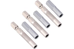 6st 1/4" till 4mm Bitsadapter, 6,35mm till 4mm Sexkantskruvmejselbitsadapter Magnetisk och Borrförlängningsbitshållare för Mi