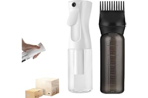 AJUNLKVDR Applicatore Olio Capelli Kit,1 Applicatore di Olio Per Capelli,1 Flacone Spray Per Capelli,160 ml Con Scala Graduata,Spray Per Capelli,Per Capelli,Applicatore Capelli Parrucchieri,Tintura e Cura