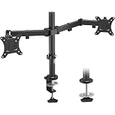 BONTEC Dual Monitor Stand for 13-32 Inch Screens, Height Adjustable Dual | PC Display Arm Dual Height Adjustable, Tilt, Swive