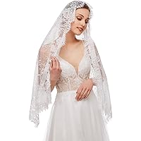 Voile D’église Et Châle En Dentelle Pour Femme – Mantille Catholique, Protection Solaire, Idéal Pour Mariage, Baptême Et Voyage