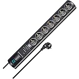 Brennenstuhl Primera-Tec Power Strip 7-Way with Surge Protection 19,500 A (Plug Strip with 2 m Cable, Switch, Main Follow Fun