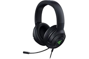 Razer Kraken V3 X Casque de Gaming : Son Surround 7.1 - Pilotes Triforce 40 mm - Micro cardioïde Pliable HyperClear - Éclairage Chroma RVB - pour PC - Noir Classique