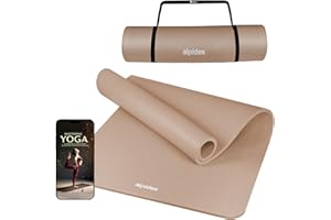 ALPIDEX Tapis de Yoga Épais 1,5 cm 3 Largeurs E-Book Matelas Sport Gymnastique Antidérapant sans Phtalates Sangle Transport Pilâtes Gym Aérobic Stretching Entraînement