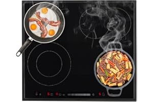 WAVATA Esterilla protectora de inducción grande, 61 x 53 cm, alfombrilla de silicona transparente, protección contra arañazos para placa de inducción, alfombrilla de silicona multifuncional (61 x 53)