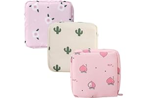 MORJCG 3Pcs Sanitary Pad Holder, Sanitary Bags, Period Bag, Sanitary Disposal Bags, Sanitary Napkins Bag, Storage Bag with Zipper, Period Bag for School, Sanitary Pad Bag, Tampon Storage Pouch for Girls