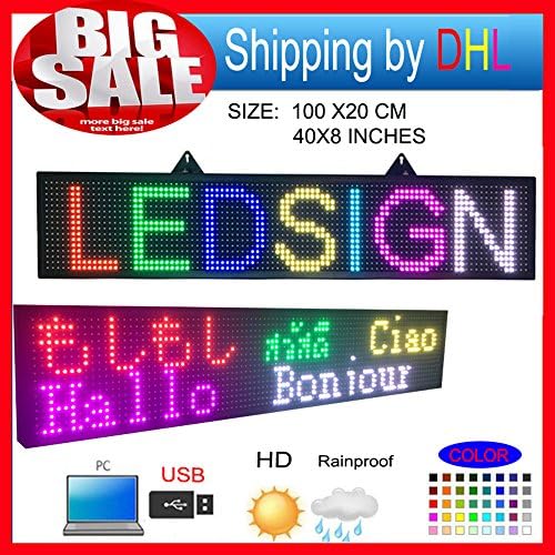 P10 RGB led Scrolling display message board/Outdoor full color LED display/ Support computer USB programmablefor led signs