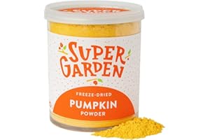 SUPERGARDEN Super Garden calabaza liofilizada en polvo - Producto 100% puro y natural - Apto para veganos - Sin azúcares, aditivos artificiales ni conservantes añadidos - Sin gluten - No OMG