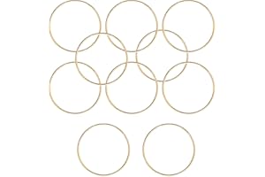 VIN BEAUTY 10 Stück 10cm Metallring Golden Traumfänger Ringe Metall Makramee Ring Drahtring zum Basteln Makramee Hoop für Wickeltechnik, Traumfänger Ring, Makramee Ring, Floristik