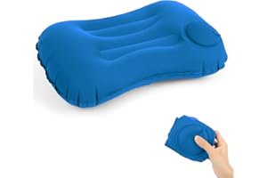 Kaket Inflatable Camping Pillow, Ultralight Inflating Pillow, Camping &Beach Travel Pillow, Ultra-light Camping Pillow for Adults & Kids (Blue)