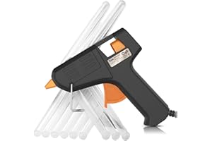 DIP Tools Pistola per colla a caldo da 7 mm – Pistola per colla a caldo con 50 cartucce senza solventi – Glue Gun a prova di perdite, ideale per artigianato, decorazioni, fai da te, ecc.