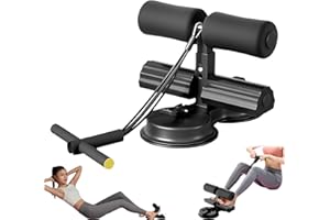 ‎KENSBRO Tragbare Sit Up Bar, Sit Up Assistant Sit Up Bauch Trainingsgerät mit Doppelsaugnapf und Doppelstange Design, Sit Up Maschine Bauchtrainer mit Zugseil, Sit Up Stange Hilfen Assistent Bauchgerät