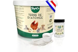 BEYECO Bey&Co® Terre de Diatomée Alimentaire Blanche Non Calcinée | Hygiène Naturelle Chat, Chien, Poule, Maison, Jardin, Potager (1,5KG)
