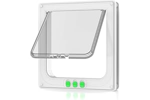 Moaobooh Puerta para gatos, puerta para gatos, resistente a la intemperie, fácil instalación, puerta interior exterior, ventana, pared