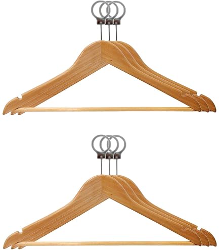 4 Appendiabiti In Legno Wenko - Tipo Hotel, Marrone, Per Cappotti E Abiti