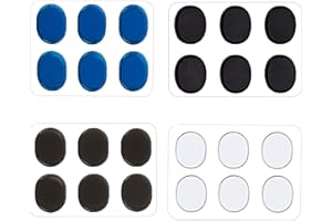 ANNERATTERYER 24 Stück Drum Damper Pads Schlagzeug-Schalldämpfer Snare Drum Gel Pads Dämpfer Pads Transparent Weich Drum Schalldämpfe Gel Dämpfer Pads für Schlagzeug Klangregelung (Transparent,Blau,Braun,Schwarz)