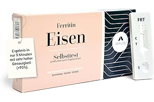 ‎ASPILOS ASPILOS Eisenmangel Schnelltest - Eisen Selbsttest für zu Hause - Ergebnis in 5 Minuten - Zuverlässig & präzise - Leichte Anwendung - Labor-Qualität