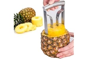 NATUREMAN Stainless Steel Pineapple Corer,Upgraded, Reinforced, Thicker BladePeeler Premium Pineapple Cutter Corer Fruit Slicer Kitchen Tool