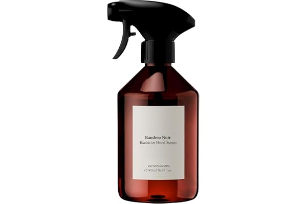 BOHORIA Rumsspray Hotel Scents Air Spray 500 ml – rumsdoft för boutique hotellkänsla med jasmin, citron, äpple och träig bärnsten mysk – Home Perfume luftfräschare (bambu) (bambu)