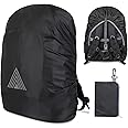 NA Waterproof Backpack Rain Cover (15-75L), Reflective Rucksack Cover, Adjustable Rucksack Rain Cover, Foldable Rainproof Dustproof Backpack Protector for Hiking, Camping, Cycling