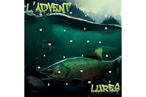 GRFFZX L'ADVENT'LURES 2024 - Scatola per ciechi da pesca natalizi 2024, 24 giorni di esche, conto alla rovescia, set per il conto alla rovescia con esche da pesca, calendario dell'Avvento, regalo per