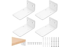 4-pack hyllkonsoler, osynliga hyllstöd och stöd, 9 cm kraftiga hyllkonsoler, vita flytande väggmonterade Hyllkonsoler, flytande hyllstöd för hyllor