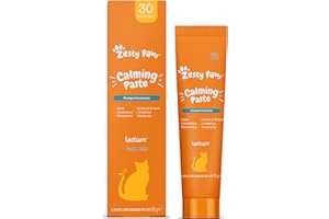 Zesty Paws Cat Calming Paste | Calma | Rilassamento | Aiuta i gatti a sentirsi a proprio agio | Lactium | Estratto di tè verde L-teanina | L-triptofano | Vitamina B1 | Gusto pesce | 75 g