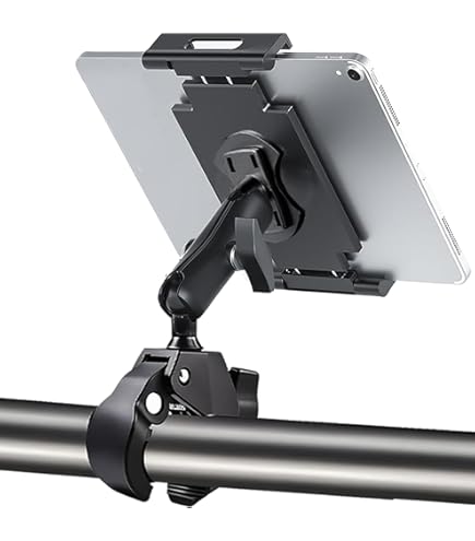 KDD Tablethouderhouder, verstelbare iPad-klemstandaard voor microfoonstandaard, kinderwagen, hometrainer, klemopening diameter 1,5-3,2 cm, houder geschikt voor telefoons en tablets van 4,7-12,9 inch KDD Tablethouderhouder, verstelbare iPad-klemstandaard voor microfoonstandaard, kinderwagen, hometrainer, klemopening diameter 1,5-3,2 cm, houder geschikt voor telefoons en tablets van 4,7-12,9 inch