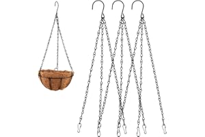 Dibotell 3er Set Hängende Ketten mit Haken, Verstellbare Metallketten für Blumenampeln, Pflanzenhänger, Vogelkäfige, Laternen - Hängekette Ersatzkette zum stilvollen Aufhängen von Blumentöpfen