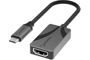SABRENT Adaptador HDMI a USB C 4K 60Hz, Compatible con Thunderbolt para MacBook Pro/Air, iPhone 15/16, S23/24, Portátiles, Tabletas, Diseño de Aluminio (DA-CH4K)