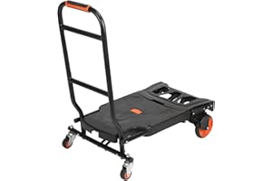 ‎GREENSEN Greensen Transportwagen Klappbar, Sackkarre Plattformwagen mit 2 Riemen Rollwagen Multifunktion Handwagen Faltbar Lastenwagen mit Rädern und Bequemer Gummigriff Transportwagen Klappwagen