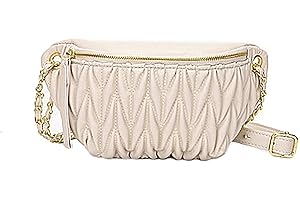 ANPTER Riñoneras de Moda Riñonera Mujer Impermeable Viaje Fanny Bag Waist Pack Ajustable Bolso Cintura Bolsa de Cinturón Moda Cuero PU para Viaje Trabajo Fiesta (Beige Riñonera Mujer Impermeable)