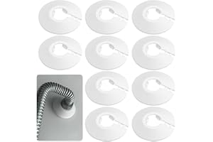 UTXN 10 Pezzi Copritubo in Plastica per Radiatore Copritubo Bianco Copritubo Decorativo per Tubo Bianco Collari di Copertura Tubo del Radiatore Copri Adatto per Tubo da 12 Mm di Diametro (Bianco)
