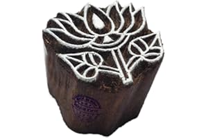 Royal Kraft Lotus Holz Blumen Drucken Blöcke Stempel - DIY Henna Stoff Textil Papier Ton Keramik Blocke Druck Stempel TGtag001