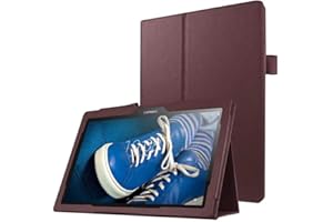 Lobwerk Schutzhülle für Lenovo Tab 3 10 Business A10-70F TB3-X70 (F/L) Plus 10.1 Zoll Smart Slim Case Book Cover Stand Flip (Braun) NEU