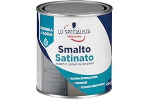 Lo Specialista Mistercolor SMALTO ACQUA SATINATO, 0,5L, BIANCO