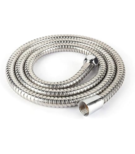 1 Metre Stainless Steel Flexible Shower Hose - Chrome Finish, Universal Fit For Bathroom & Shower