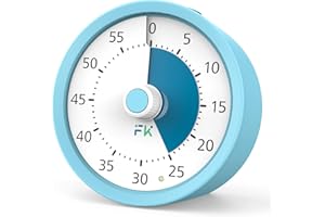 FURRON KING 60 Minutowy Minutnik wizualny, Minutnik biurkowy dla dzieci, minutnik klasowy do nauki, Minutnik szkolny nauczyciela, kuchnia, siłownia, timer do herbaty, czas ADHD dla dzieci (Niebieski)