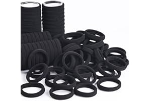 50 Pcs Elastiques à Cheveux Epais en Coton Sans Couture, Chouchous Elastiques Sans Métal pour Femmes Hommes et Enfants